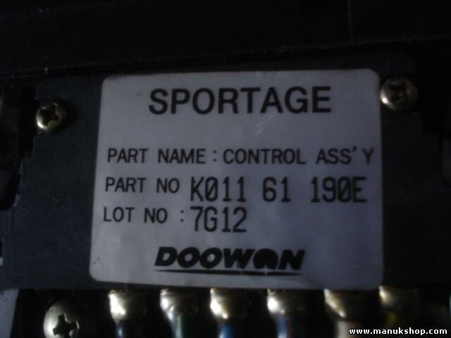 Control de la calefacción Kia Sportage K01161190E K011 61 190E