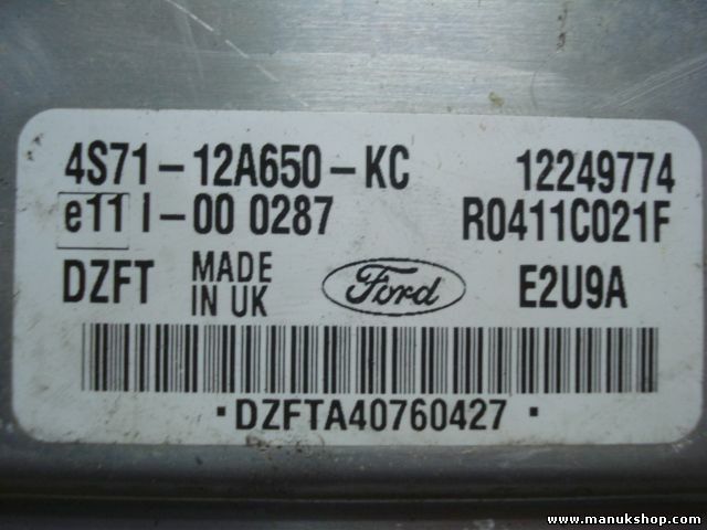 Centralita Ford Mondeo Mk3 2.0 2004 DZFT 4S7112A650KC 12249774 DELPHI R0411C021F