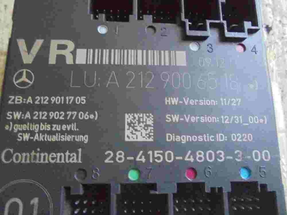 Módulo de Control Lock Oscilador de equipaje puerta Mercedes-Benz A2129006518