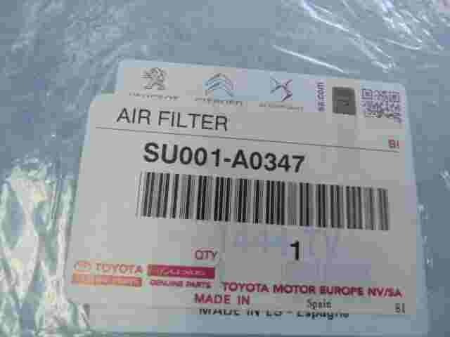 Filtro aria Toyota Proace Citroen Berlingo C4 Peugeot SU001A0347 SU001-A0347
