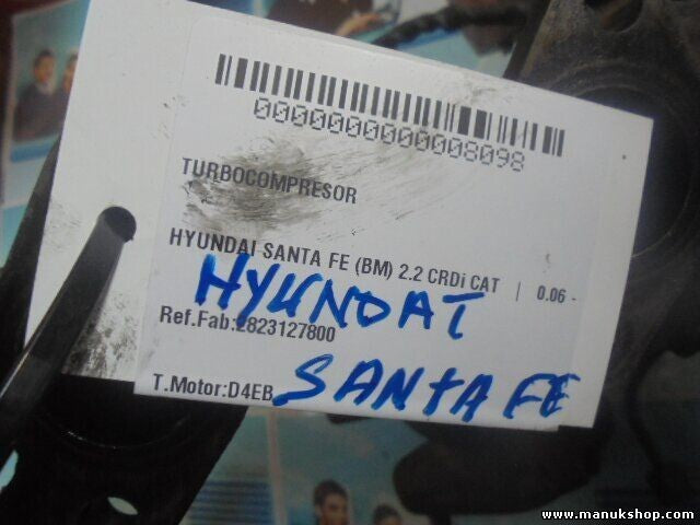 Turbocompresor  Hyundai Sante FE (BM) 2.2 CRDi CAT 2823127800 28231-27800 D4EB