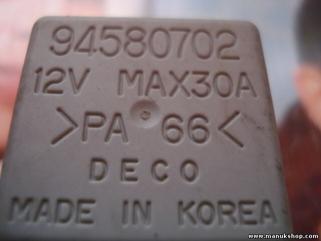 Relé  Daewoo Chevrolet 94580702 MAX30A 12V