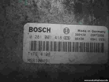 Centralita Rover 200 MSB100491 TYPE 4108 BOSCH 0281001418 0 281 001 418 28RTD956