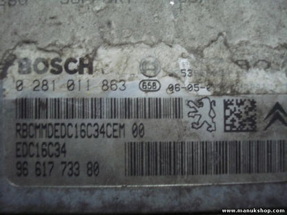 Centralina motore Citroen C4 9661773380 EDC16C34 BOSCH 0281011863