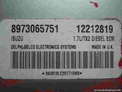 Centralita  Opel Astra 8973065751 12212819 DIESEL Isuzu DELPHI DELCO 1.7 L/TX2