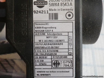 Bobina lector Key Nissan 28590C9922 924211 SIEMENS 5WK48543A 5WK4 8543A