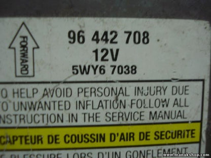 Sensor de impacto de airbag Chevrolet Aveo 96442708 96 442 708 5WY67038