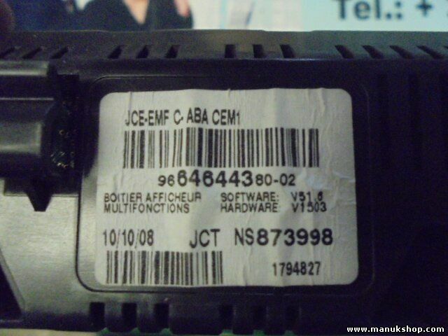 Pantalla del salpicadero Citroen C4 966464438002 9664644380 02 873998 1794827