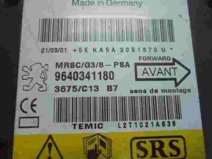 Sensor de impacto de airbag Peugeot 607 9640341180 96 403 411 80 96-403-411-80