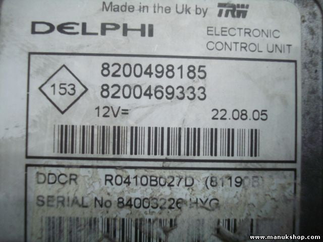 Centralita del motor Renault Kangoo Clio 1.5 8200498185 8200469333 R0410B027D