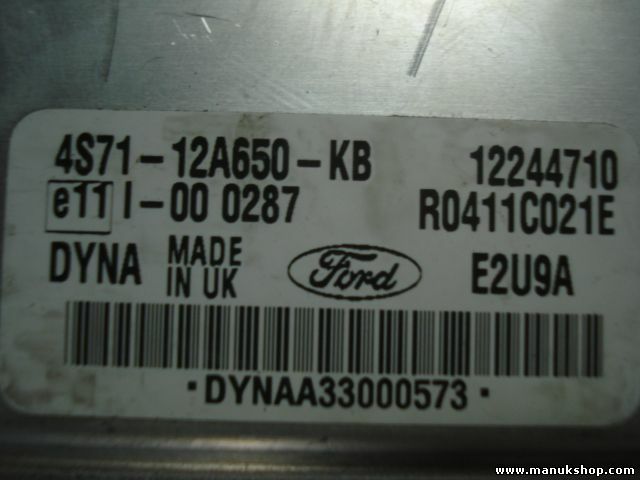 Centralita Ford Mondeo Mk3 2.0 DYNA E2U9A 4S7112A650KB 4S71-12A650-KB R0411C021E