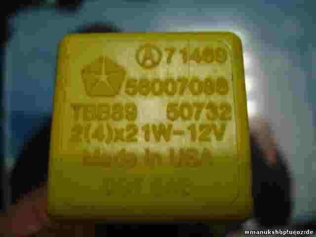 Relè lampeggiante Jeep Cherokee 56007098 TBB89 50732