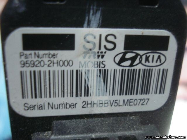 Sensor de impacto de airbag Hyundai i30 Kia 959202H000 95920-2H000