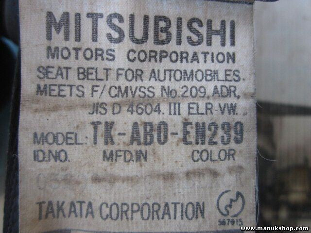 Cinturón de seguridad trasero izquierdo Mitsubishi Pajero III DID TKAB0EN239
