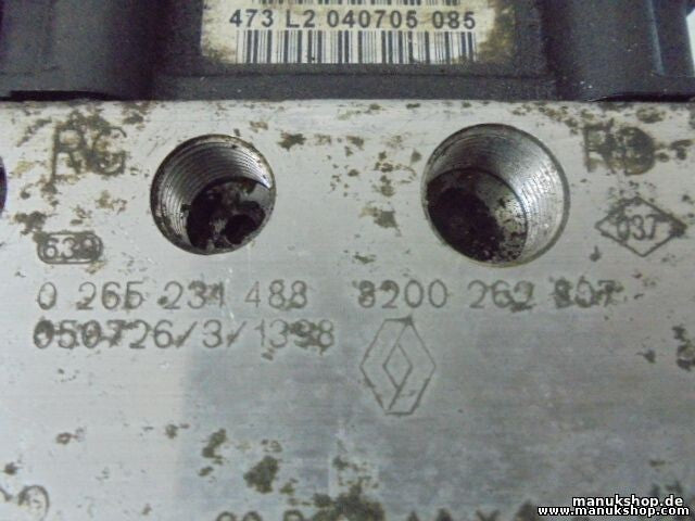 Unidad hidráulica del ABS Dacia Logan 8200262807 BOSCH 0265231488 0265800396