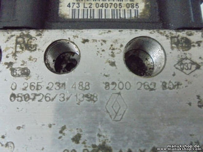 Unidad hidráulica del ABS Dacia Logan 8200262807 BOSCH 0265231488 0265800396