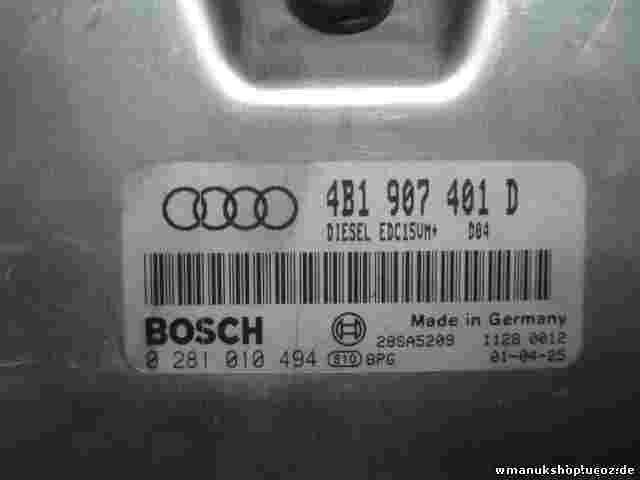 Centralita  Audi A6 4B 2.5 2002 4B1907401D BOSCH 0281010494 EDC15VM D04