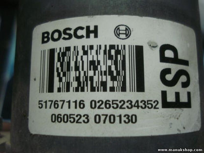 Unidad hidráulica del ABS Fiat Stilo 192 1.6 2005/05-2006/11 51767116 0051767116