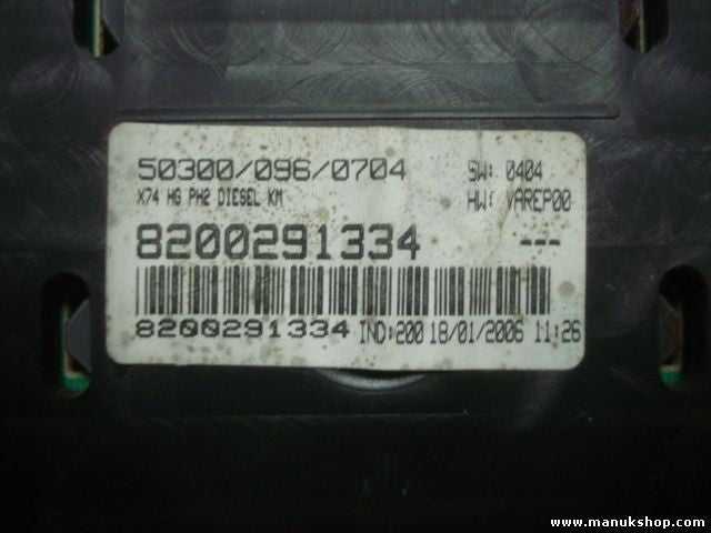 Cuadro de instrumentos Renault 8200291334 50300/096/0704 503000960704