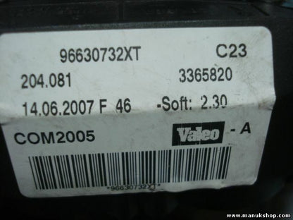 Mando de luces intermitentes Palanca limpiaparabrisas Peugeot 207 96630732XT 