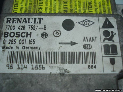Airbag Centralita Renault 7700426752B B BOSCH 0285001155 0 285 001 155