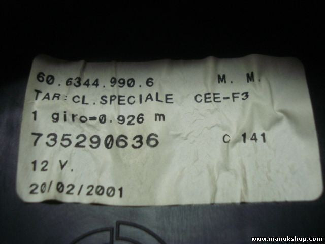 Cuadro de instrumentos Fiat Seicento 735290636 6063449906 2001 1.1L Bencina