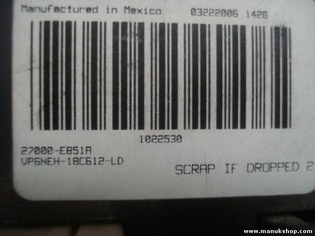 A/C System Nissan 27000EB51A 27000-EB51A VP6NEH-18C612-LD 1022530 SCRAP