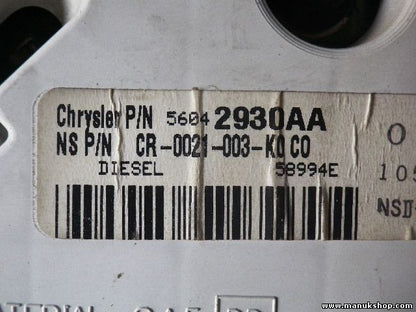 Cuadro de instrumentos Jeep 56042930AA CR-0021-003K0C0 CR0021003K0C0 58994E