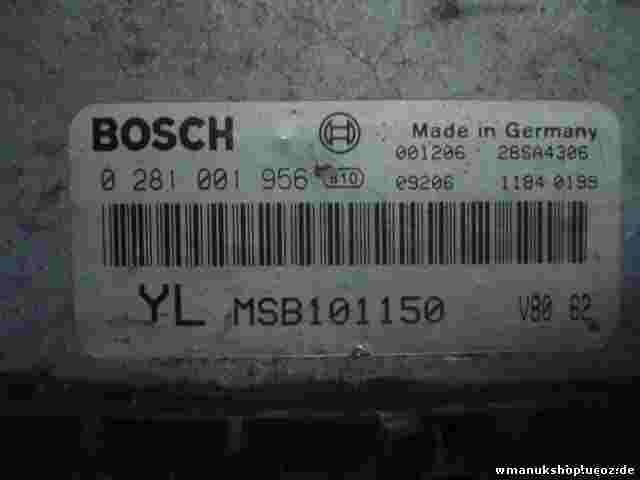 Centralita Rover 25 MSB101150 YL BOSCH 0 281 001 956 0281001956