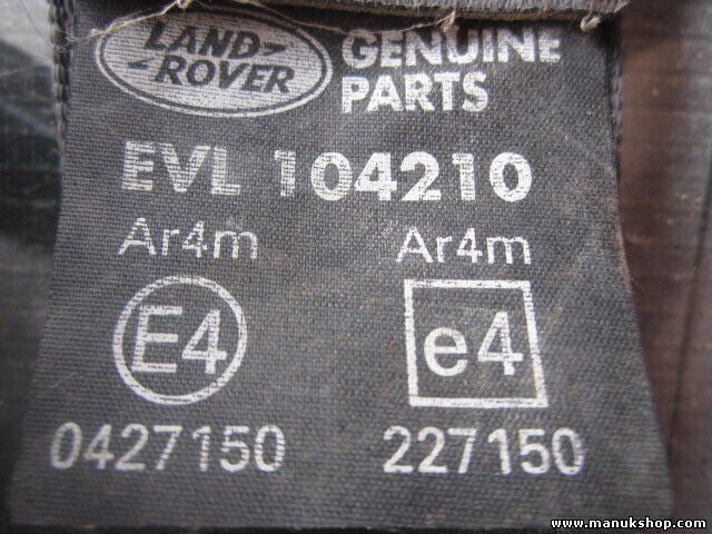 Cinturón de seguridad delantero derecho Land Rover Discovery 2 EVL104210