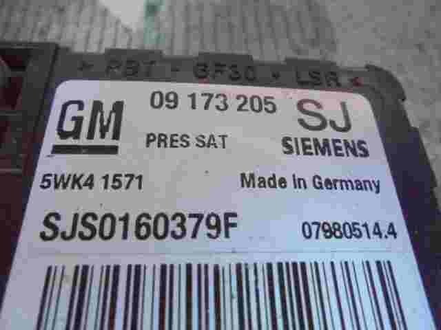 Airbag Centralita Opel Omega B GM 09173205SJ 09173205 SJ SIEMENS 5WK41571