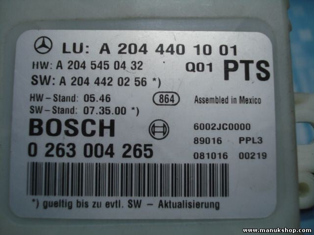 Unidad de control de la ayuda estacionamienton Mercedes-Benz W204 A2044401001