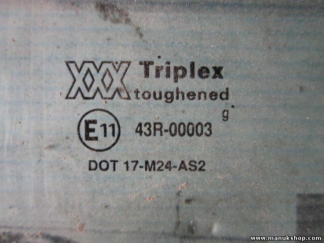 Cristal de la puerta trasero derecho Land Rover Range 43R00003 DOT17-M24-AS2 