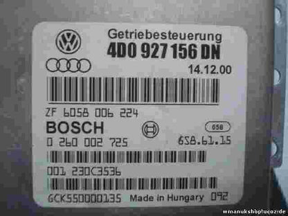 Módulo de control transmisión Audi A8 4D0927156DN ZF6058006224 BOSCH 0260002725