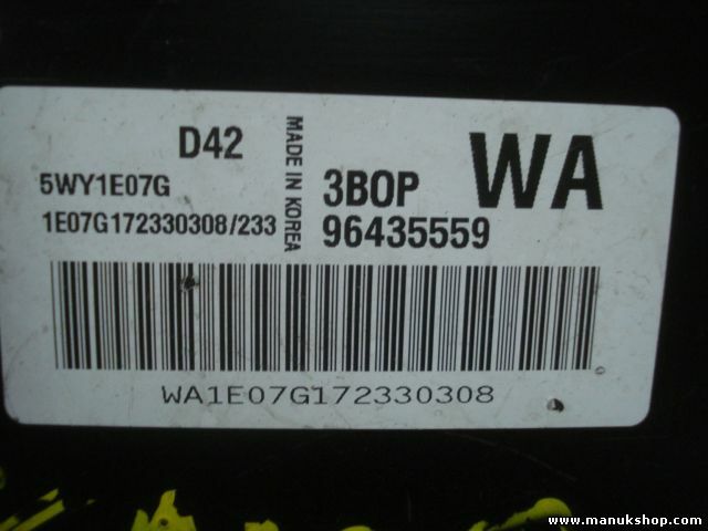 Centralita Chevrolet Kalos D42 3B0P WA 96435559 5WY1E07G 1E07G172330308/233