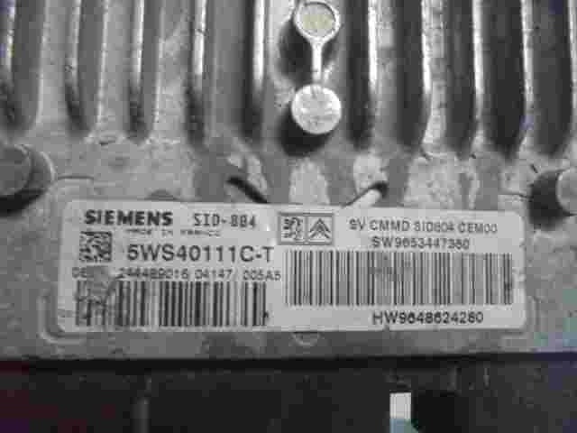 Centralita del motor Citroen  C2 SW9653447380 HW9648624280 SIEMENS SID804