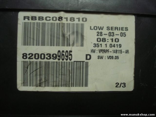 Cuadro de instrumentos Renault Megane II Grandtour (M) 1.9 dCi 8200399695 D