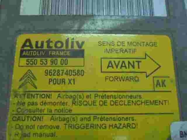 Sensore di impatto airbag Citroen Xantia (AK) 9628740580 550539000