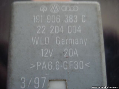 Relé de la bomba de combustible VW 191906383C 191 906 383C 22204004 22 204 004