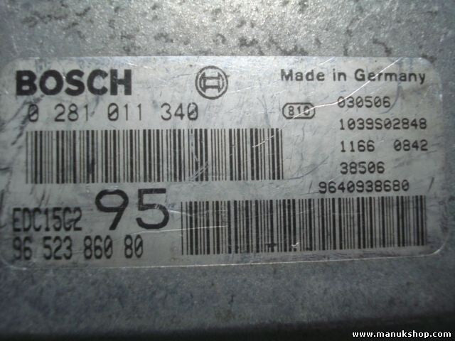 Centralita del motor Citroen C5 9652386080  EDC15C295 BOSCH 0281011340