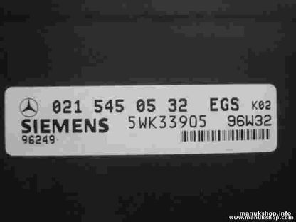 Transmisión controlador Mercedes-Benz EGS W210 W202 0215450532 SIEMENS 5WK33905