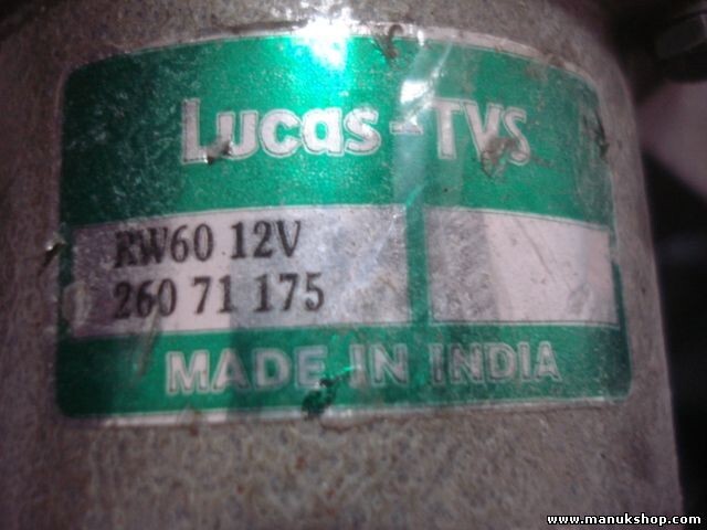 Motor del limpiaparabrisas Tata Safari 16-2000 TVS RW60 12V 26071175 260 71 175