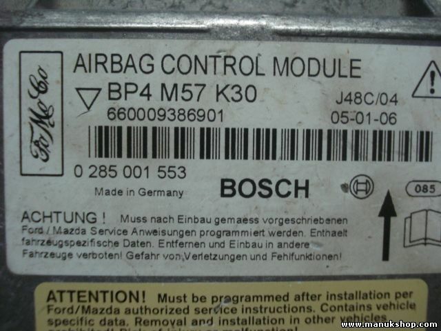 Airbag Centralita Mazda 3 Ford BOSCH 0285001553 BP4 M57 K30 660009386901