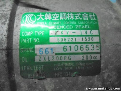 SsangYong Musso 2.9 ZEXEL 5062211520 HFC-134a 5064914380 compressore d'aria