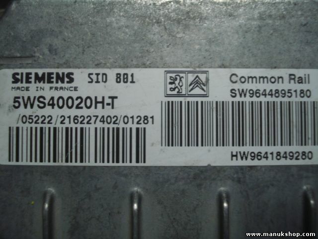 Centralina Peugeot 307 9641849280 HW9641849280 SW9644895180 SID801 5WS40020HT