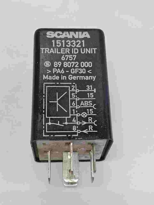 Relé Scania 1513321 898072000 89 8072 000 PA6-GF30 Trailer Id Unit 6757
