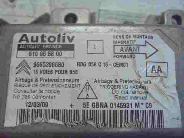 Sensor de impacto de airbag Citroen 9665396680 96 653 966 80 610955800 608929500