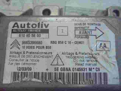 Sensor de impacto de airbag Citroen 9665396680 96 653 966 80 610955800 608929500
