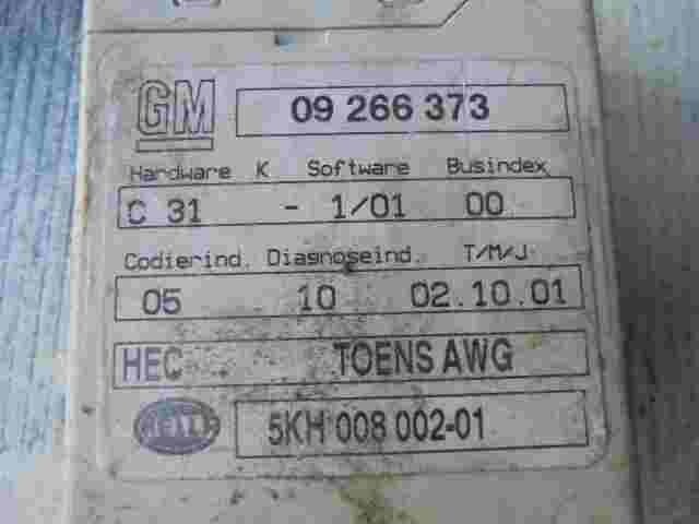 Módulo de control de crucero Opel Omega B GM 09266373  HELA 5KH00800201