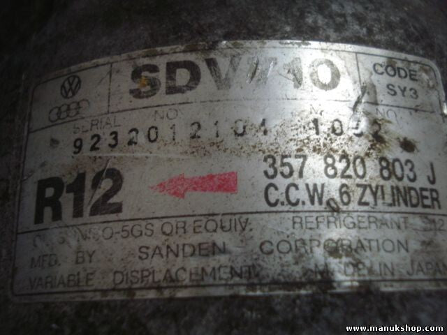 Compresor aire acondicionado VW Volkswagen Passat 357820803J SANDEN SDV7101052